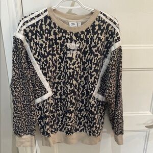 Adidas Women's Black and Tan Sweater